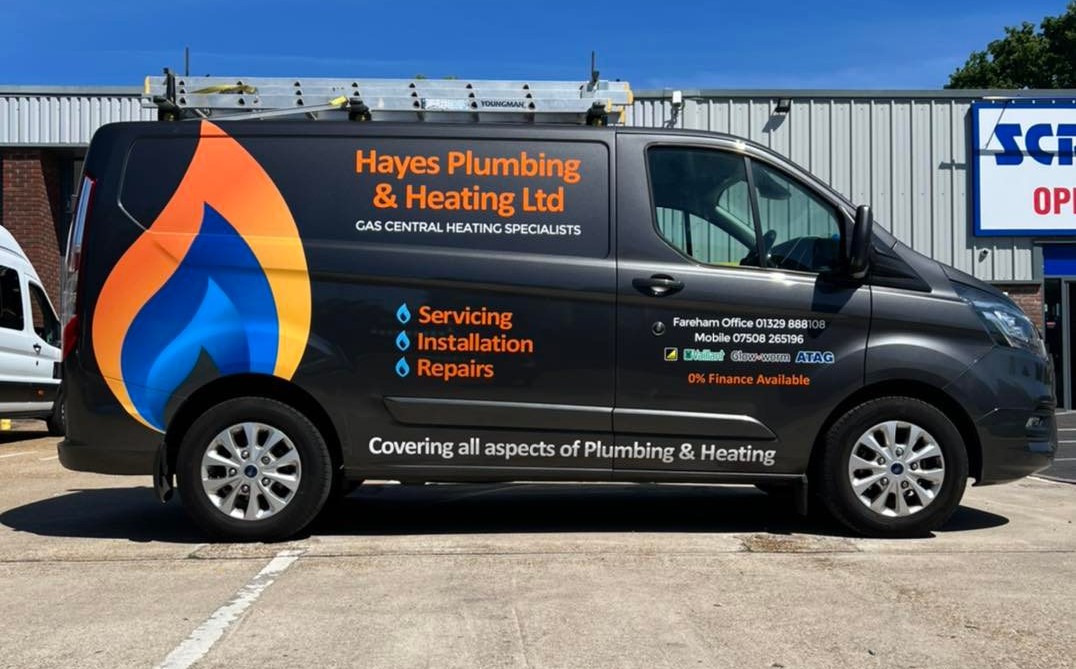 Hayes Plumbing and Heating Van Exterior Shot - Boiler Installation in Portsmouth